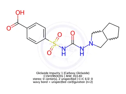 Chemical structure of Gliclazide Impurity 1 (Carboxy Gliclazide)