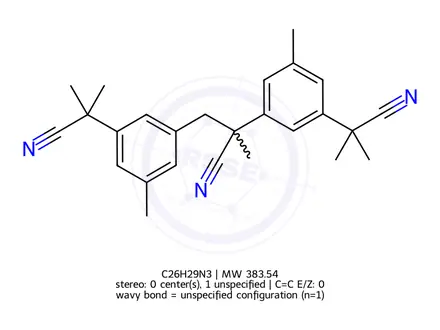 Chemical structure of Anastrozole Impurity A