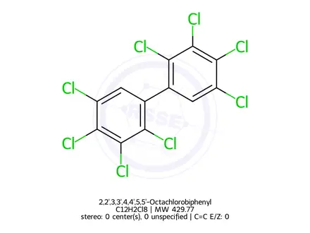 Chemical structure of 2,2',3,3',4,4',5,5'-Octachlorobiphenyl