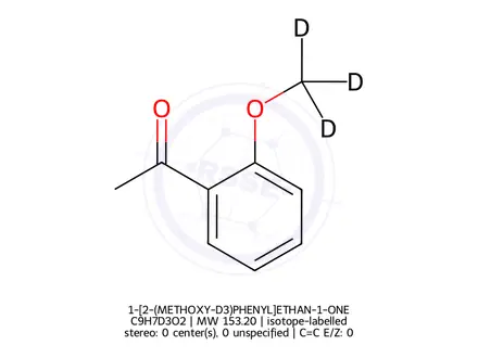 Chemical structure of 1-[2-(METHOXY-D3)PHENYL]ETHAN-1-ONE