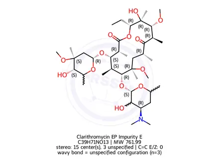 Chemical structure of Clarithromycin EP Impurity E