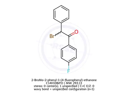 Chemical structure of 2-BroMo-2-phenyl-1-(4-fluorophenyl)-ethanone