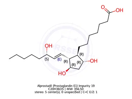 Chemical structure of Alprostadil (Prostaglandin E1) Impurity 19
