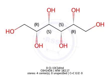 Chemical structure of D-[1-13C]iditol