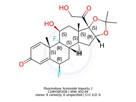 Chemical structure of Fluocinolone Acetonide Impurity J