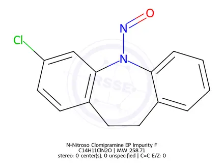 Chemical structure of N-Nitroso Clomipramine EP Impurity F