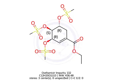 Chemical structure of Oseltamivir Impurity 132