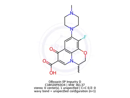 Chemical structure of Ofloxacin EP Impurity D