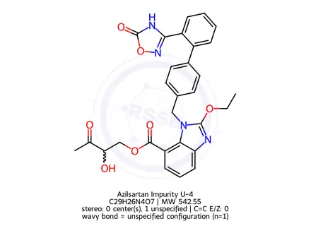Chemical structure of Azilsartan Impurity U-4