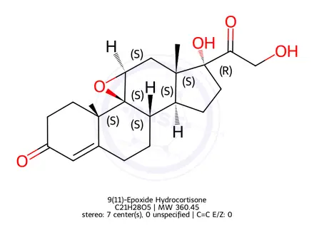 Chemical structure of Hydrocortisone (9β,11β)-Epoxide