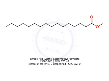 Chemical structure of Palmitic Acid Methyl Ester[Methyl Palmitate]