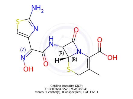 Chemical structure of Cefdinir Impurity G