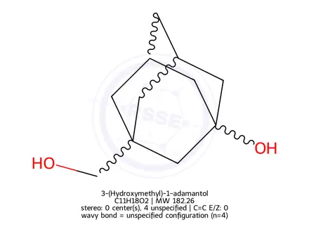 Chemical structure of 3-(Hydroxymethyl)-1-adamantol