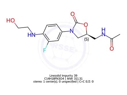 Chemical structure of Linezolid Impurity 39