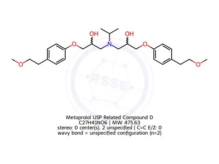 Chemical structure of Metoprolol USP Impurity D HCl