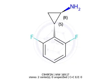 Chemical structure of (1R,2S)-2-(2,6-Difluorophenyl)cyclopropanamine