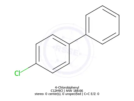 Chemical structure of 4-Chlorobiphenyl