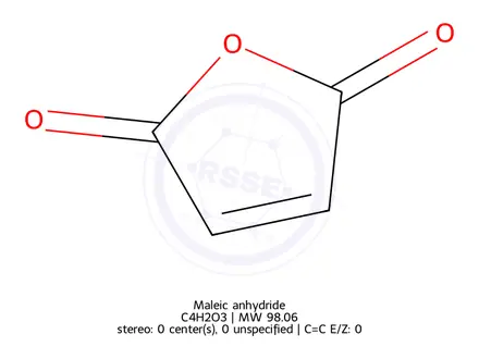 Chemical structure of Maleic anhydride