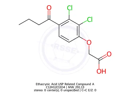 Chemical structure of Ethacrynic Acid USP Related Compound A