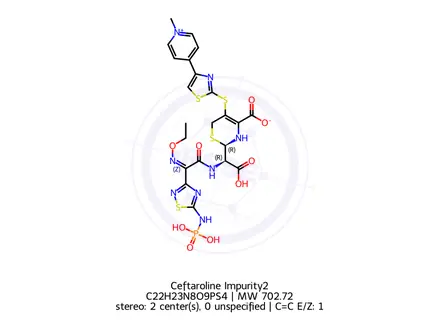 Chemical structure of Ceftaroline Impurity2
