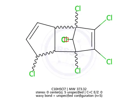 Chemical structure of Heptachlor