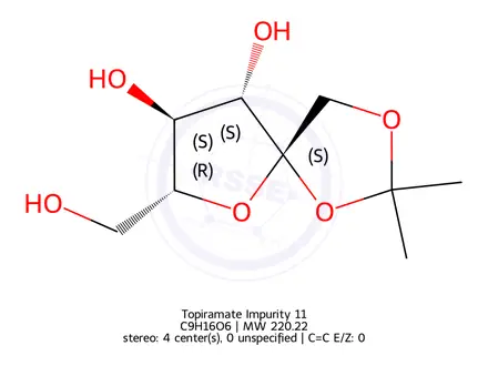 Chemical structure of Topiramate Impurity 11