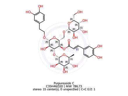 Chemical structure of Purpureaside C