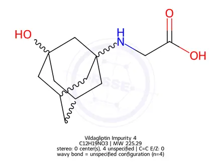Chemical structure of Vildagliptin Impurity 4