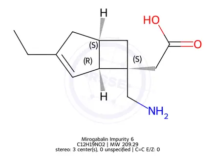 Chemical structure of Mirogabalin Impurity 6
