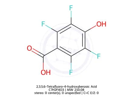 Chemical structure of 2,3,5,6-Tetrafluoro-4-hydroxybenzoic Acid