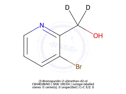 Chemical structure of (3-Bromopyridin-2-yl)methan-d2-ol