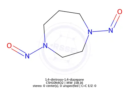 Chemical structure of 1,4-dinitroso-1,4-diazepane