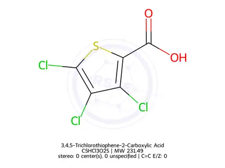 Chemical structure of 3,4,5-Trichlorothiophene-2-Carboxylic Acid