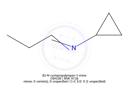 Chemical structure of (E)-N-cyclopropylpropan-1-imine