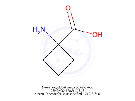 Chemical structure of 1-Aminocyclobutanecarboxylic acid
