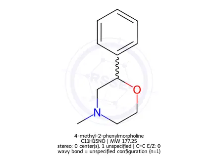 Chemical structure of 4-methyl-2-phenylmorpholine