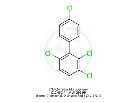 Chemical structure of 2,3,4',6-Tetrachlorobiphenyl