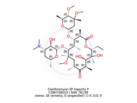 Chemical structure of Clarithromycin EP Impurity P