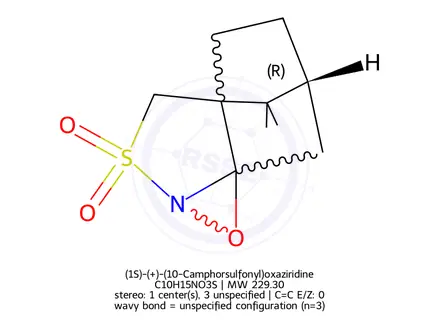 Chemical structure of (1S)-(+)-(10-Camphorsulfonyl)oxaziridine