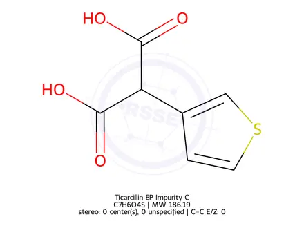 Chemical structure of Ticarcillin Impurity C(EP)