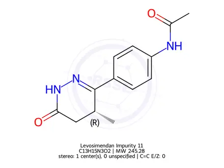 Chemical structure of Levosimendan Impurity 11