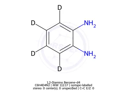 Chemical structure of 1,2-Diamino Benzene-d4