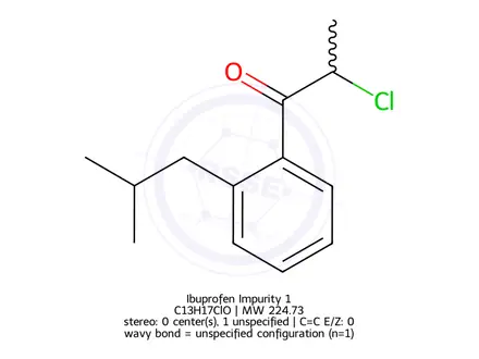 Chemical structure of Ibuprofen Impurity 1