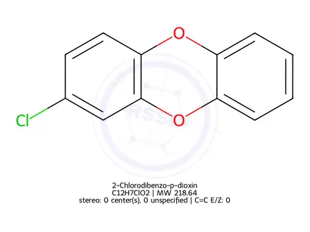 Chemical structure of 2-Chlorodibenzo-p-dioxin