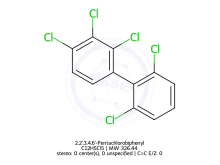 Chemical structure of 2,2',3,4,6'-Pentachlorobiphenyl