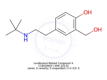 Chemical structure of Levalbuterol Related Compound A
