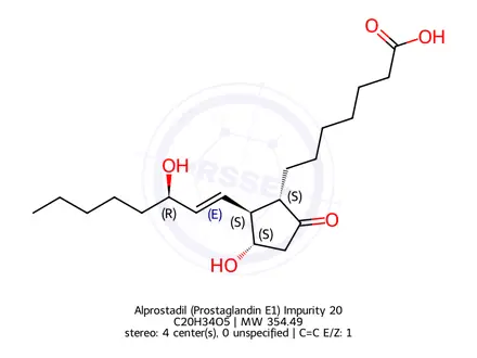 Chemical structure of Alprostadil (Prostaglandin E1) Impurity 20
