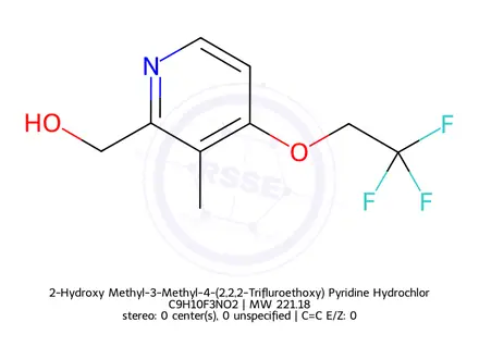 Chemical structure of 2-Hydroxymethyl-3-methyl-4-(2,2,2-trifluoroethoxy)pyridine