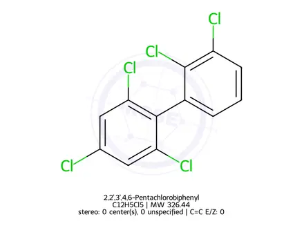 Chemical structure of 2,2',3',4,6-Pentachlorobiphenyl