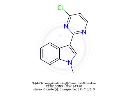 Chemical structure of 3-(4-Chloropyrimidin-2-yl)-1-methyl-1H-indole
